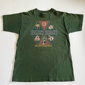 Vintage Single Stitch T-Shirt Biloxi Beach Mississippi Size L Fruit Of The Loom